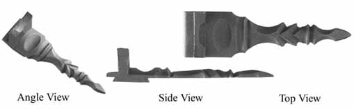 Rear sight, Jaeger high blade, wax cast steel